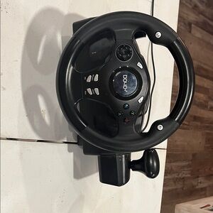 Black Racing Steering Wheel for Gaming
